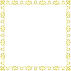 Obraz premium Simple Square Frame with White Background, Unique Style Amazing Frame, Border Frame and Unique Photo Frame, Golden Square Frame