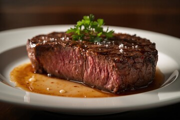 Tender rib-eye steak bursting with flavor