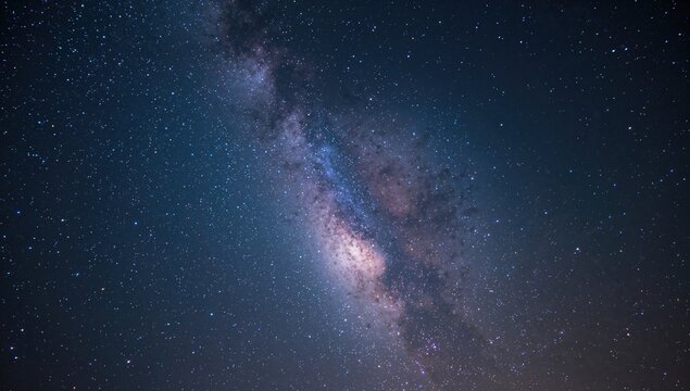 Milky Way Galaxy with a clear starry sky, ideal backdrop for design and photo manipulation