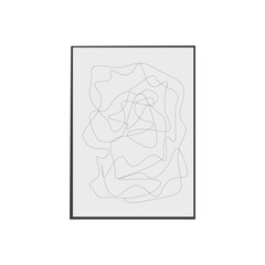 Abstract line art drawing with frame