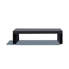 Modern black bench in a minimalist style design