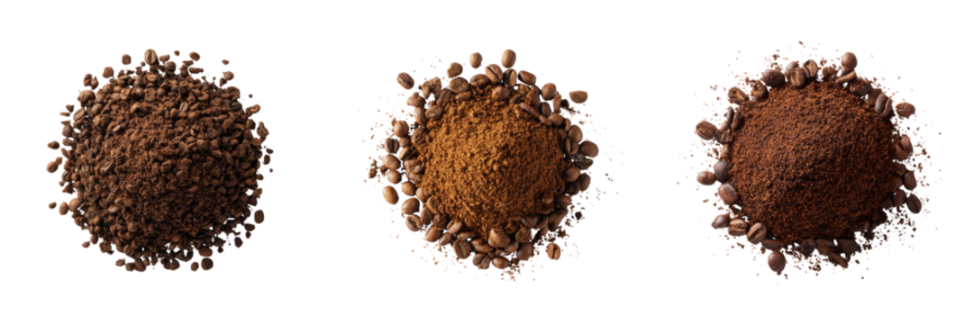 Exploring coffee grounds varieties culinary insights food photography studio setting flavor profiles