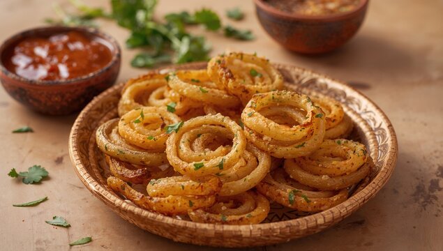Traditional South Indian snack murukku, fiber-dense choice