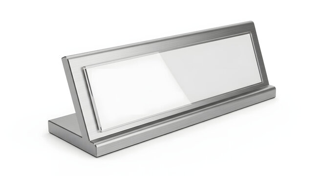 A modern nameplate, elegantly designed for displaying names or titles