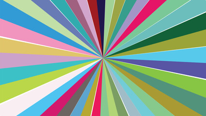 Colorful Abstract Burst Background with Geometric Rays and Vibrant Colors