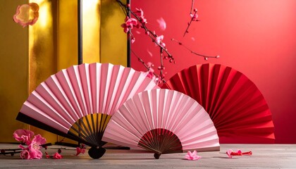 金屏風の背景に和風小物の背景素材