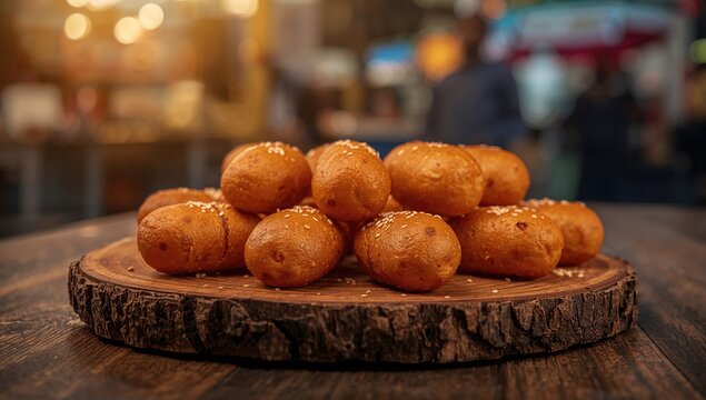 Homemade Mini Corn Dogs arranged on a rustic wooden surface, ideal for casual gatherings