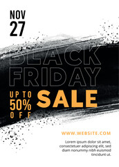 watercolor black friday flyer template vector design illustration