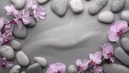 Spa stones arranged on a neutral backdrop, ideal for relaxation and wellness