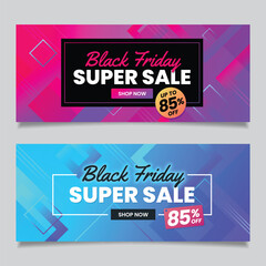 gradient black friday banners template vector design illustration