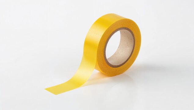 Roll of masking tape on a white surface, suitable for repair tasks