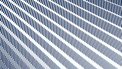 Blue and White Zigzag Stripes Line Abstract Background with Modern Dynamic Geometric Pattern Design