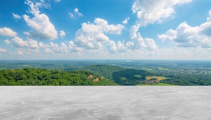 A plain desk with a striking view of the outdoors, ideal for an online media layout or organic business showcase