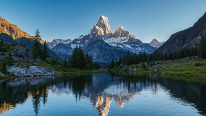 Fototapeta premium Fitz Roy mountain peak, erosion risk