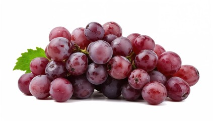 Fototapeta premium Isolated ripe grapes on a white background, fiber-dense choice