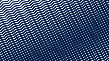 Blue and White Zigzag Stripes Line Abstract Background with Modern Dynamic Geometric Pattern Design