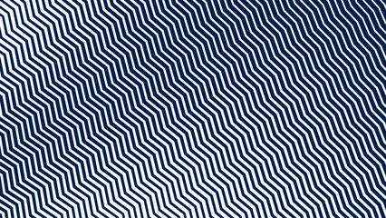 Blue and White Zigzag Stripes Line Abstract Background with Modern Dynamic Geometric Pattern Design