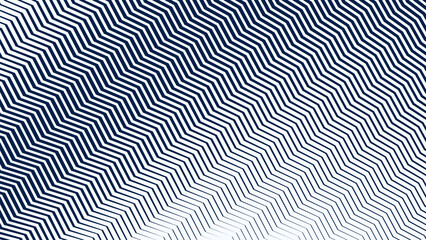 Blue and White Zigzag Stripes Line Abstract Background with Modern Dynamic Geometric Pattern Design