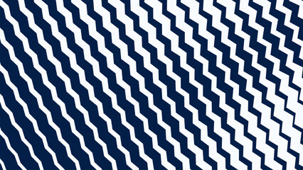 Blue and White Zigzag Stripes Line Abstract Background with Modern Dynamic Geometric Pattern Design