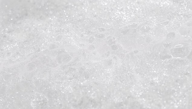 Thick bubble bath foam texture, close-up soap bubbles in a bathtub, relaxation at home, self-care moment