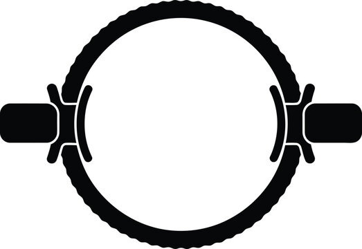 Pilates ring magic circle training tool illustration for flexibility exercise Vector silhouette