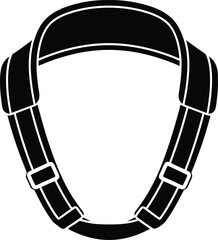 Neck head harness for weight lifting training for advanced strength development Vector silhouette
