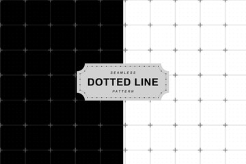 seamless editable dotted line grid pattern vector background for tech ui design and architecture