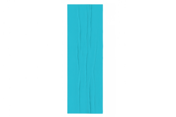 Blue duct tape strip with crumpled texture, sticking vertically, graphic design element on transparent background