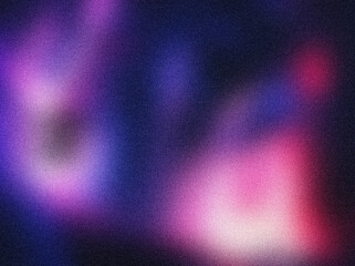 Grainy glowing background, abstract color gradient, noise texture poster banner header wallpaper cover design. Blurred background film grain texture with dust. Elegant Trendy overlay light gradient