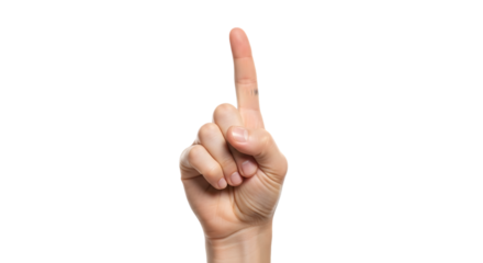 Hand Finger Pointing Up on Black Background graphic