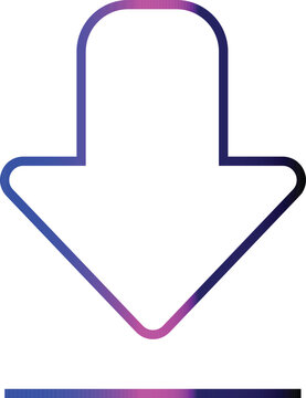Web icon of a gradient downward arrow in a modern, minimalist style