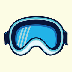 Goggles Sport Glasses Vector Design on Isolated Background in Cartoon Style