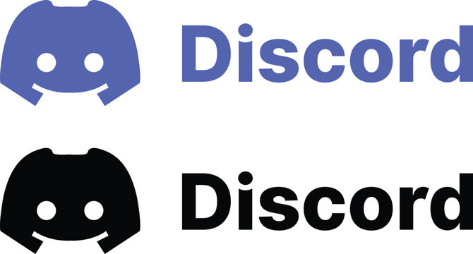 Discord Logo Icon Set. Voice Chat and Online Community Symbols. Gaming Platform, Digital Communication and Chat Server Icons collection