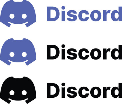 Discord Logo Icon Set. Voice Chat and Online Community Symbols. Gaming Platform, Digital Communication and Chat Server Icons collection