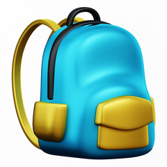 school bag isolated on white