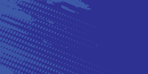 blue color pattern gradient grunge texture background. Dots pop art comics sport style  modern vector