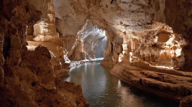 Exploring Grotte Di Frasassi: A Majestic Cave System in Genga, Italy with Stunning Stalactites, Stalagmites, and Natural River Streams