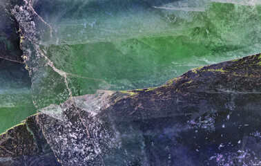 blue and green fluorite stone texture macro