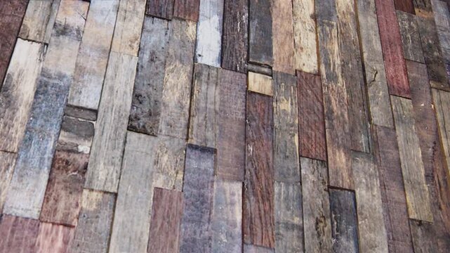 Varnished dirty wood plank texture animation