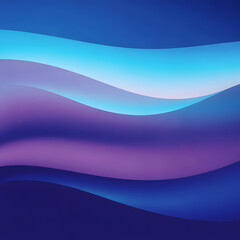 Abstract Gradient Wave Background in Shades of Blue and Purple
