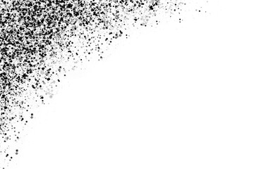Black Ink Splatter Border on White Background