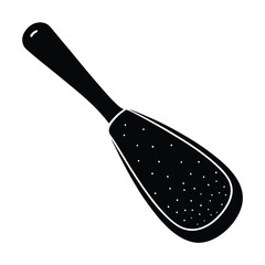 salt scoop on white background