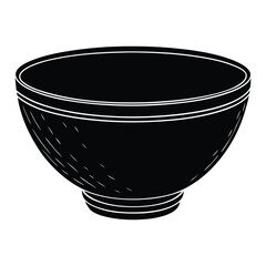 stoneware bowl on white background