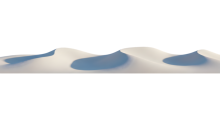 Undulating White Sand Dunes with Shadows desert landscape