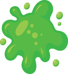 green slime splash blob with with drips and splashes vector icon