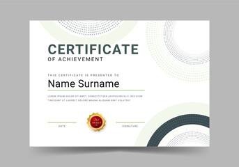 Certificate of appreciation diploma with badge retro vintage design