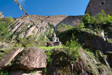 spiritiual meditating buddha statue