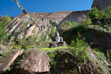 spiritiual meditating buddha statue