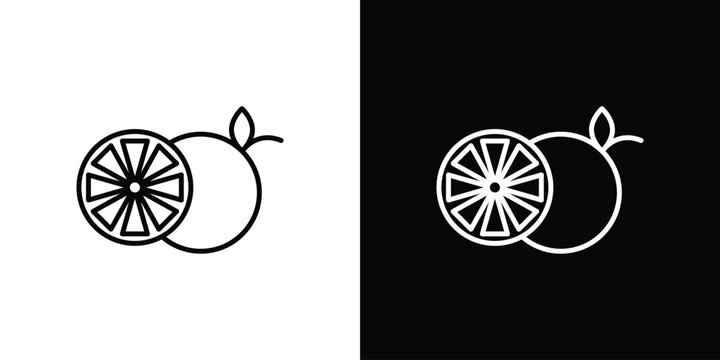 Citrus icon. Line with editable stroke.