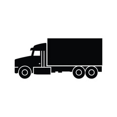 truck vector outline silhouette logo design illustration. abstract truck icon concept collection
